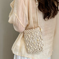 Boho-Style Solid Color Irregular Beaded Crossbody Bag MK2BCR6W10BBG17