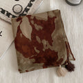 Polka Dot Paisley Print Tassel Neck Scarf MK2BK6W6HHS26