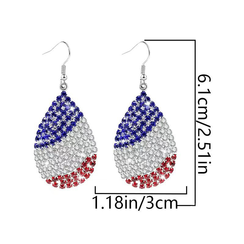 Trendy Sparkling Rhinestones Star Pendant Hook Earrings 8ZA6JER301L