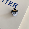 Quirky Halloween Ghost Pumpkin Mini Hair Claw 6W6HCP1322
