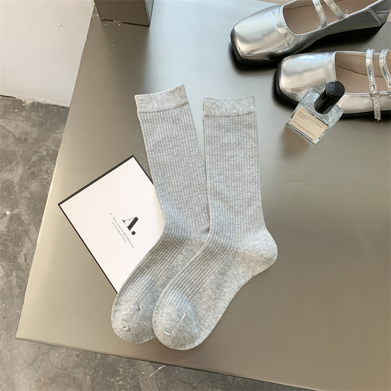 Ribbed Crew Socks - DippedShop Wholesale - #8147