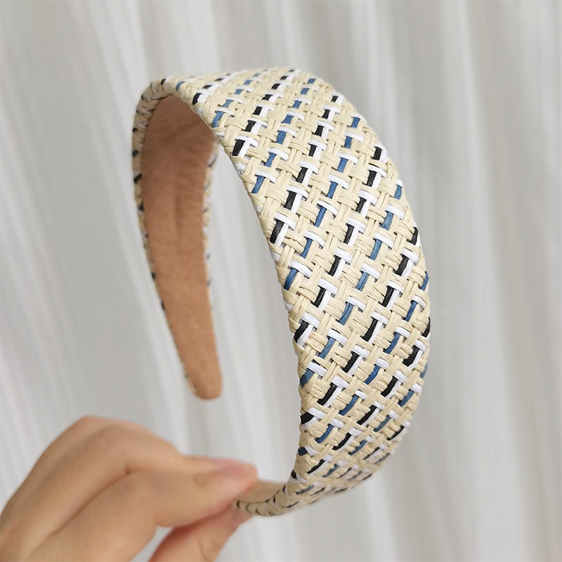 Stylish Color Block Woven Wide Headband MK2SPM6W6HBD04