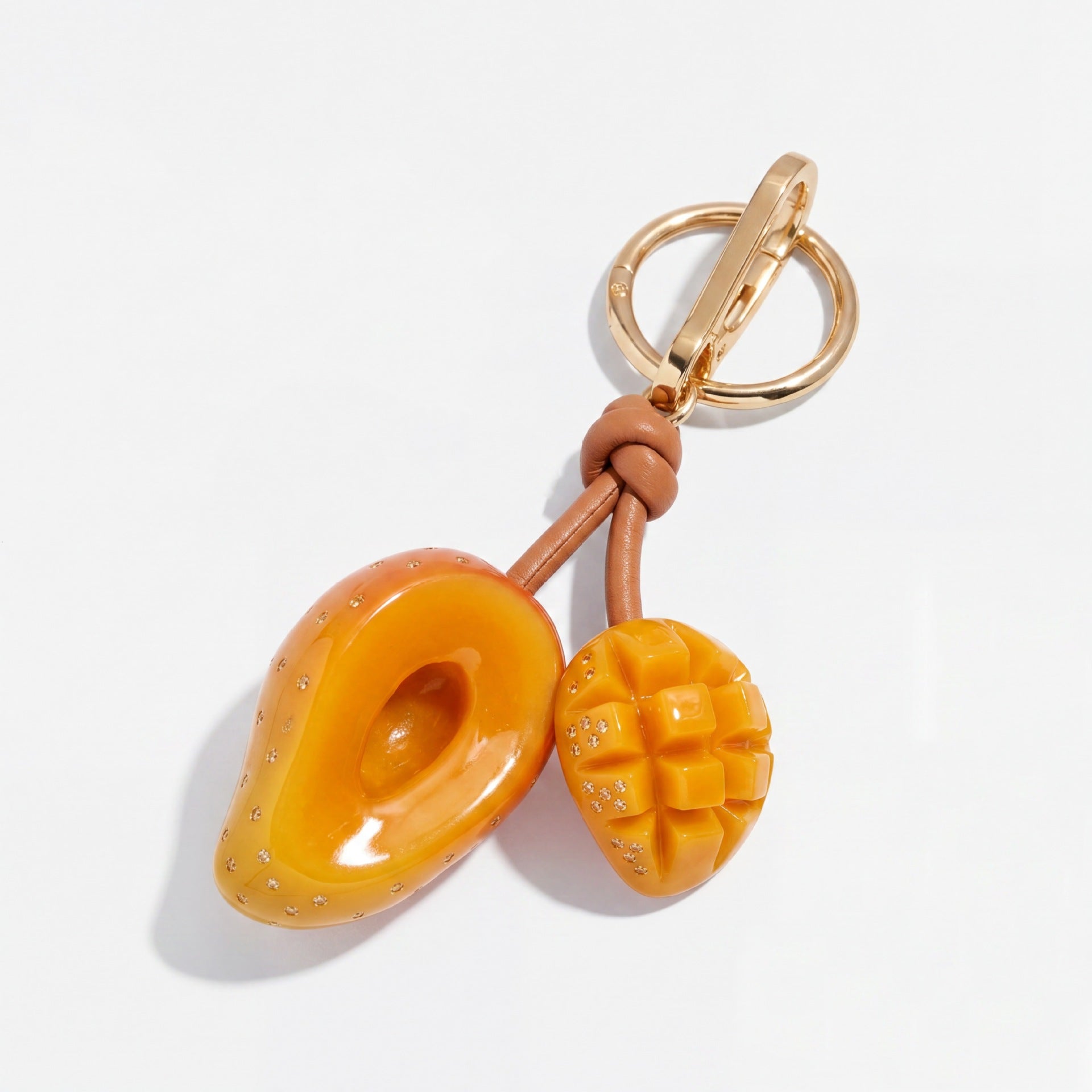 Chic Rhinestones Lychee Keychain Bag Charm 6W10BBC425