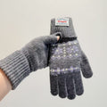 Vintage Christmas Snowflake Touchscreen Knit Gloves 6W6GLO106