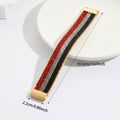 Stylish PU Leather Sparkling Diamonds Band Bracelets 8ZA6JBR139T