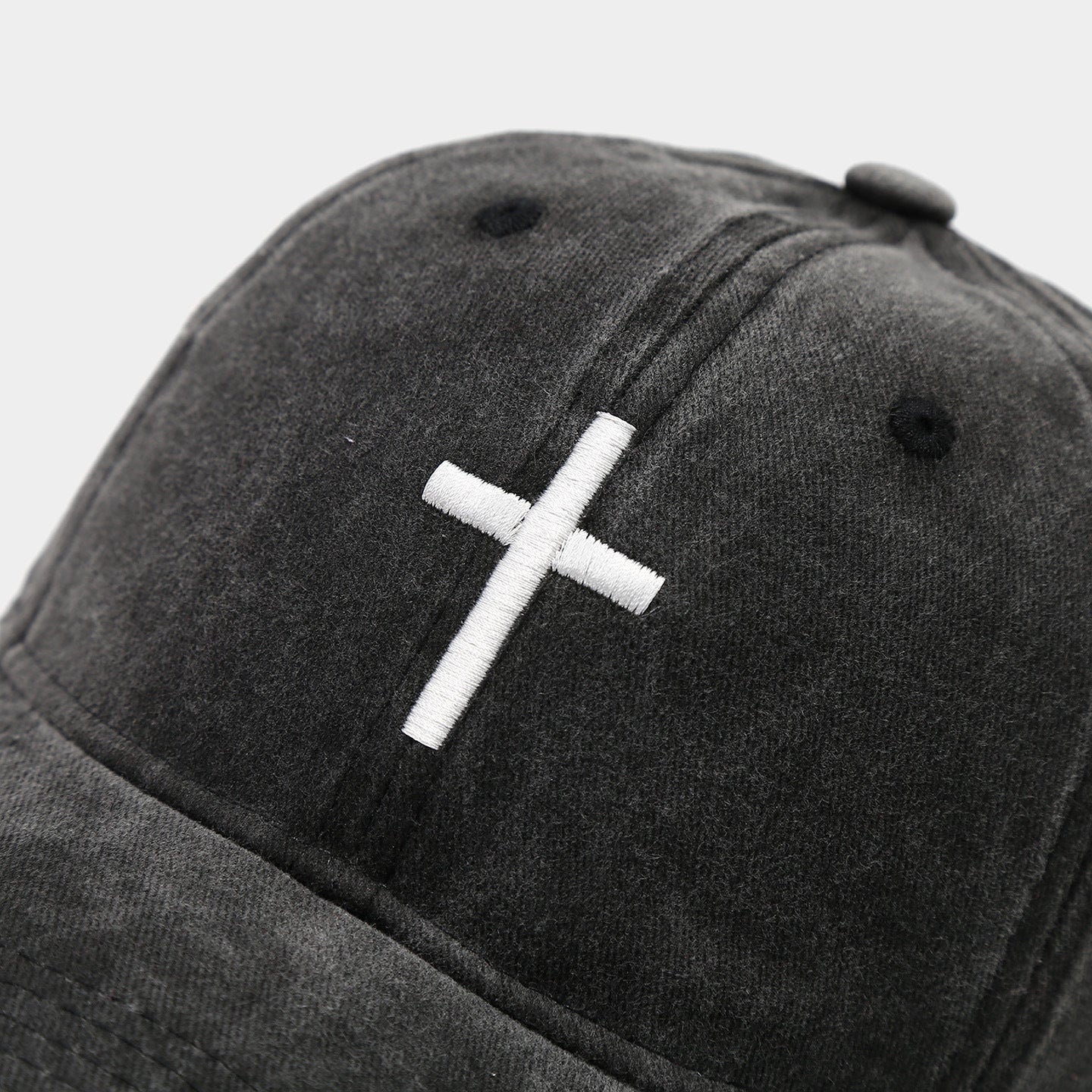 Solid Cross Embroidery Baseball Cap - DippedShop Wholesale - #2995