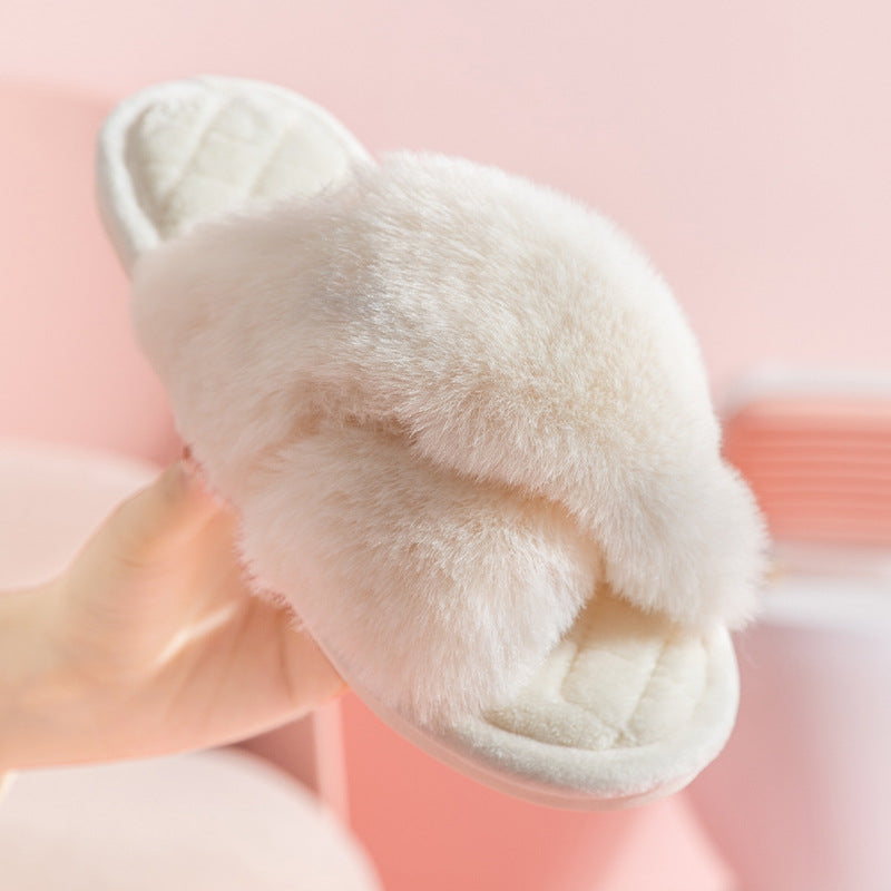 Fuzzy Plush Indoor Slippers - DippedShop Wholesale - #0019