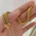 Trendy Gold Plated Mesh Chain - DippedShop Wholesale - #0179