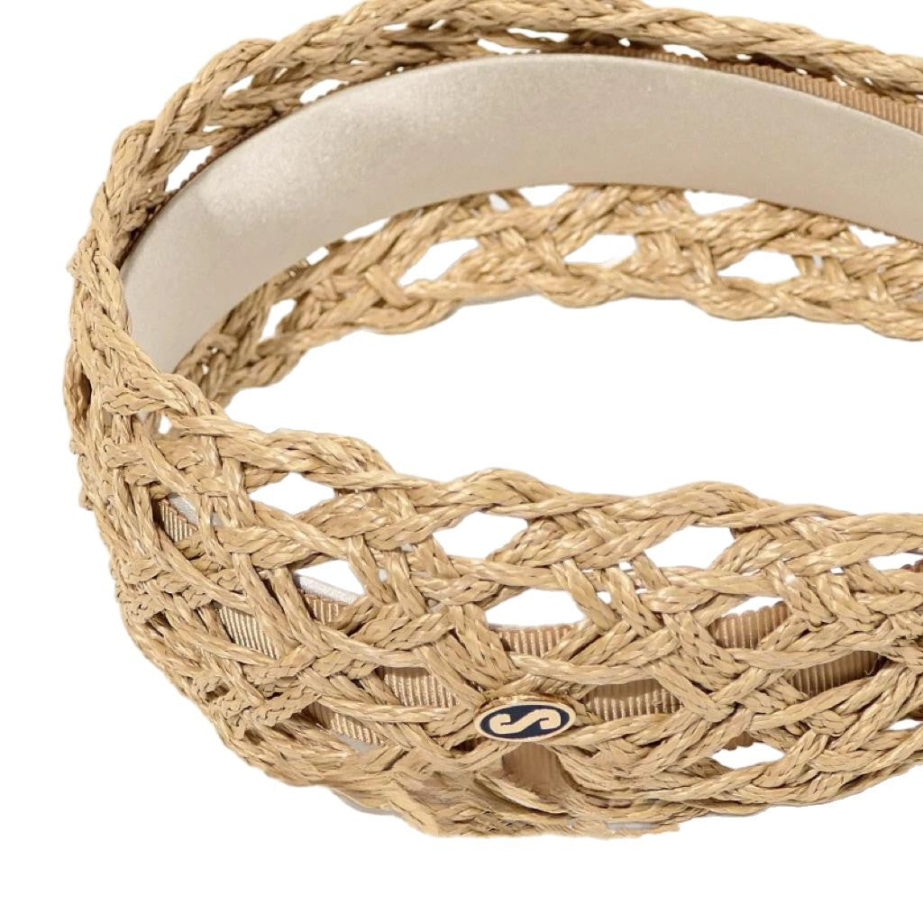 Stylish Handmade Straw Hollow Wide Headband MK2PIM6W6HBD71