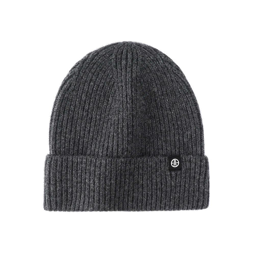 Casual Wool Blend Solid Color Knit Banie Hat 6W6HAT660