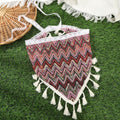 Trendy Colorful Striped Hollow Triangle Headscarf MK2BK6W6HHS17