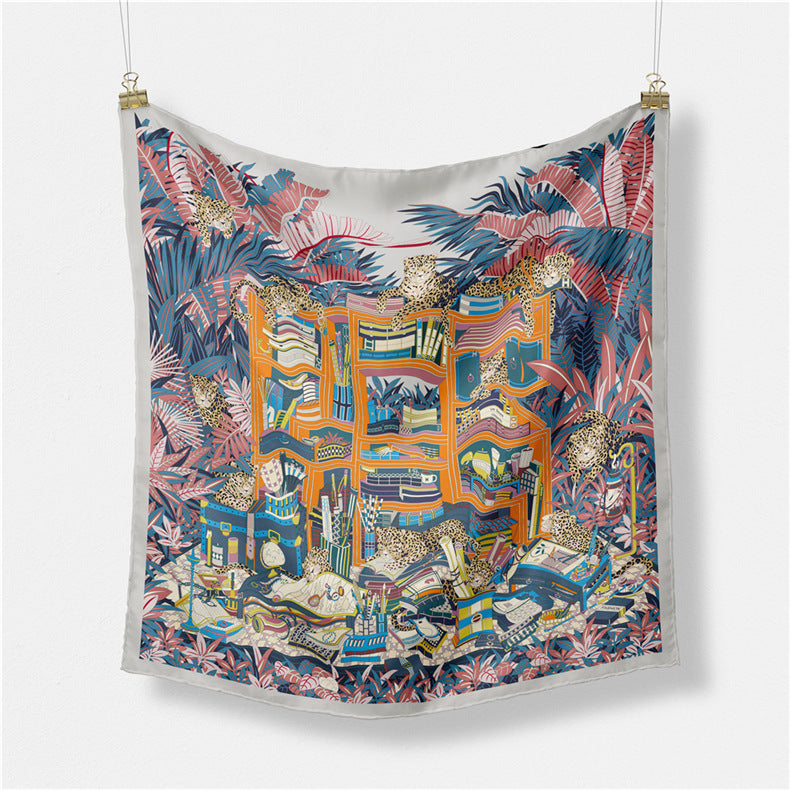 Tropical Jungle Silk Scarf - DippedShop Wholesale - #1491