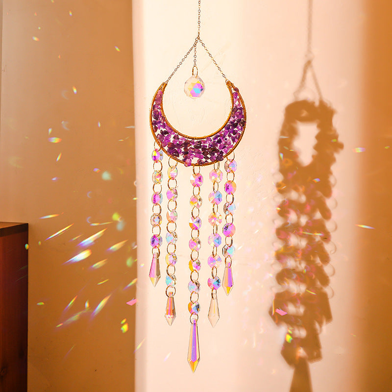 Colorful Moon Crystal Pendant Hanging Suncatchers MK2CZAS6H7HLS62