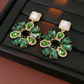 Elegant Rhinestone Floral Pendant Pearl Double Layer Necklace 6W6JNC918