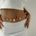 Simple Gold Plated Shell Starfish Waist Chain 8ZA6JBC86T