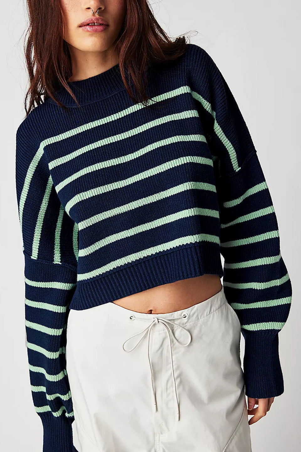 Solid Round Neck Sweater - DippedShop Wholesale - #2275