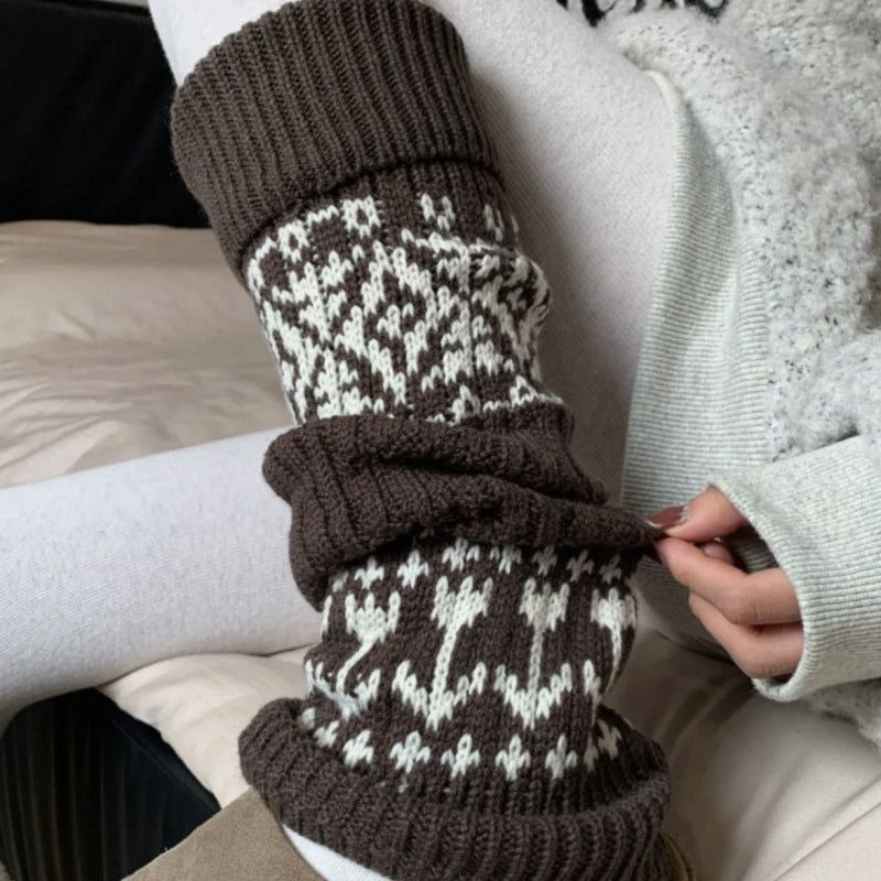 Bohemian Knit Thick Warm Slouch Leg Warmers 6W8FSO878