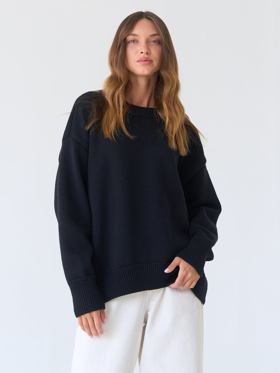 Solid Loose Sweater - DippedShop Wholesale - #2227