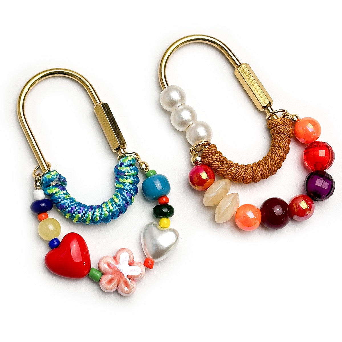 Beaded Heart Bag Charm - DippedShop Wholesale - #2627