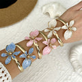 Vinatge Enamel Floral Gold Pla - DippedShop Wholesale - #1955