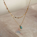 Elegant Resin Teardrop Pendant Choker Necklace 6W6JNC1057