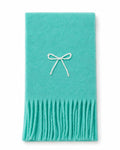 Elegant Pearl Bowknot Warm Tassel Scarf 6W6NSC128
