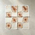 Vintage Checkerboard Grid Floral Silk Scarf 6W6NSI213