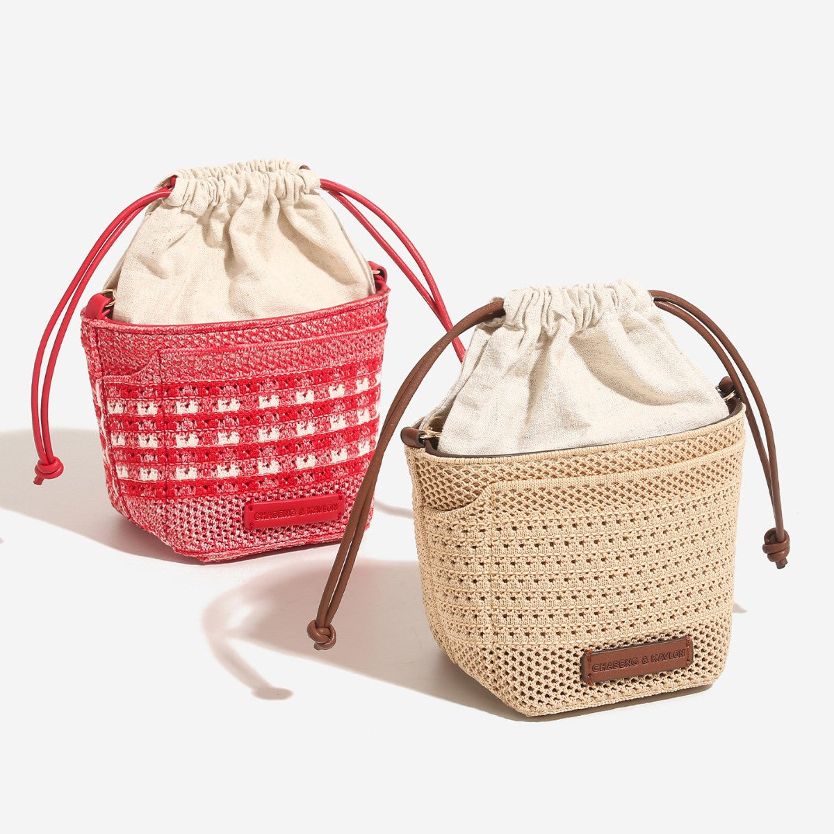 Woven Beach Bucket Bag - DippedShop Wholesale - #7971