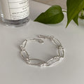 Chunky Irregular Paperclip Link Chain Bracelet 6W6JBR342