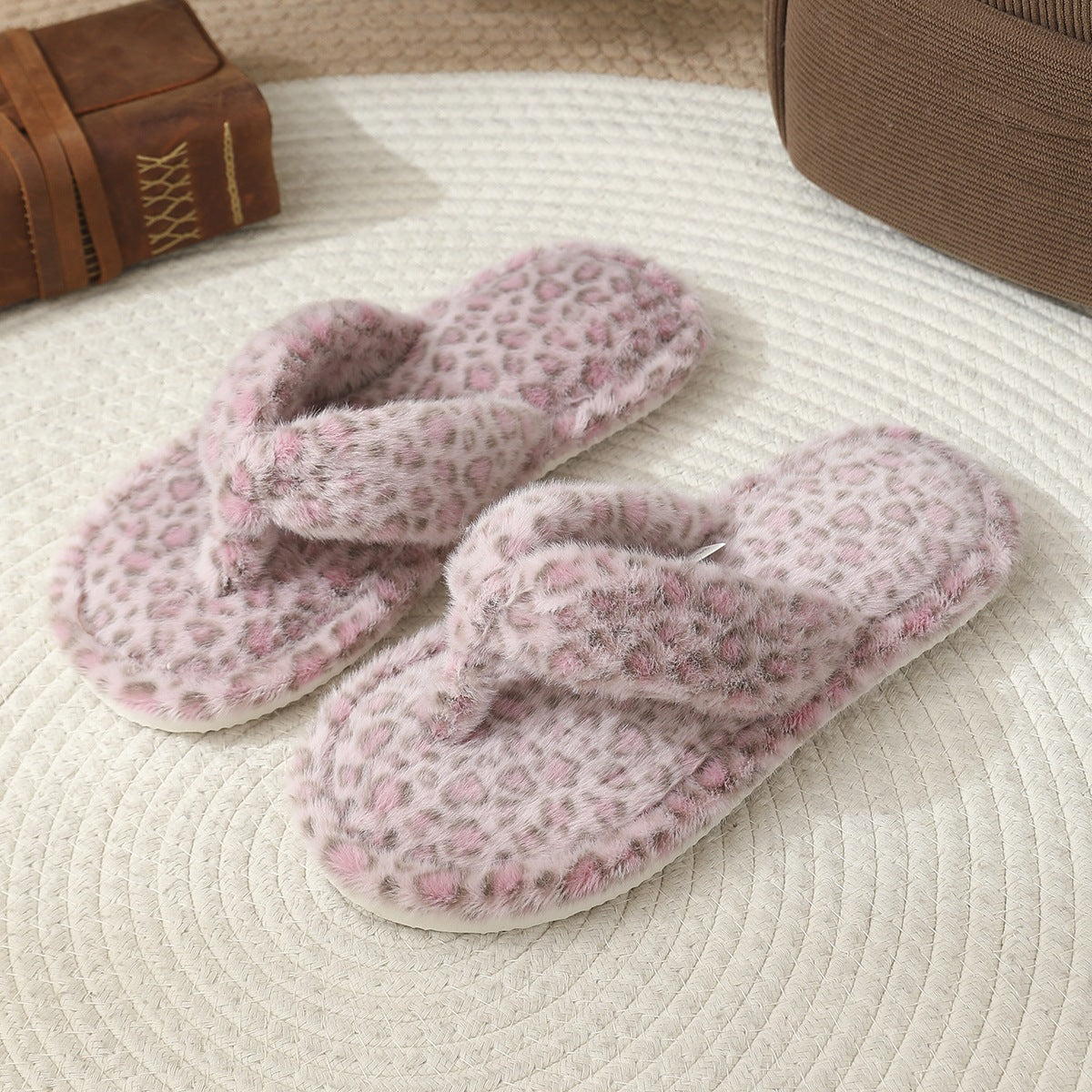 Plush Flat Flip Flops - DippedShop Wholesale - #9875