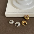 Chunky Texture Geometric Circle Hoop Earrings 6W6JER594