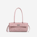 Trendy Color Contrast Plaid Baguette Shoulder Bag 6W10BBG2414