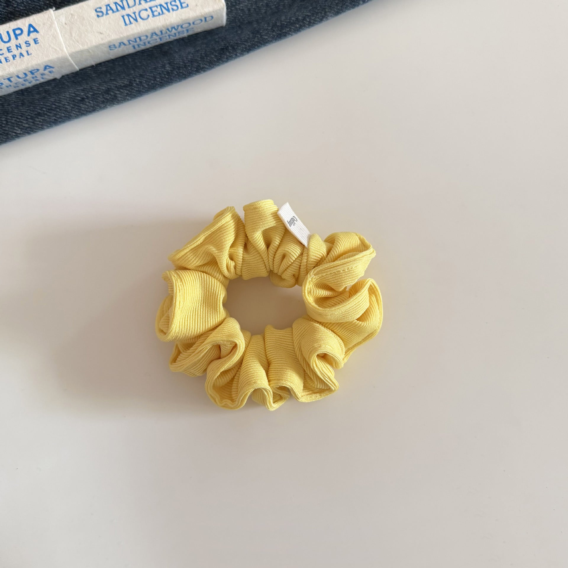 Ribbed Knit Colorful Small Hair Scrunchie MK2BLW6W6HSR11