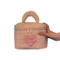 Cute Solid Color Love Heart Embroidery Makeup Bag MK2BW6S10BOB80