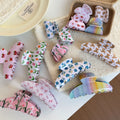 Floral Bow Hair Claw - DippedShop Wholesale - #8083