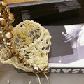 Stylish Hand Woven Hollow Bells Shoulder Bag 8CW6BBG513T