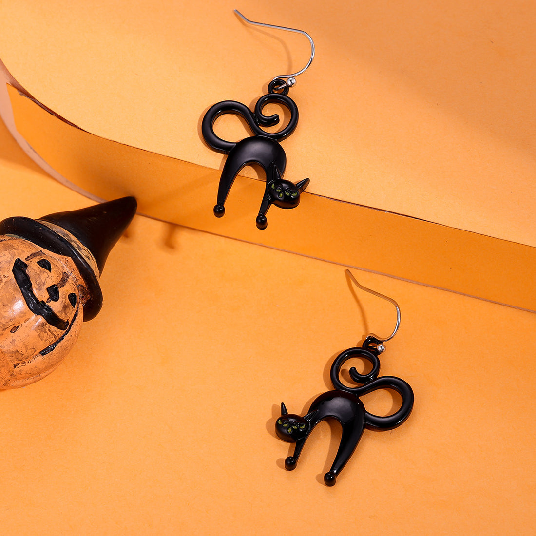 2+ Funny Cartoon Cute Cat Halloween Earrings DPJE2731