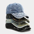 Trendy Distressed Denim Washed Baseball Cap 8BK6HAT184L
