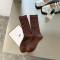 Ribbed Crew Socks - DippedShop Wholesale - #6451
