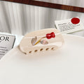 Creamy Rose Acetate Hair Claw Clip MK2PPM6W6HCP338