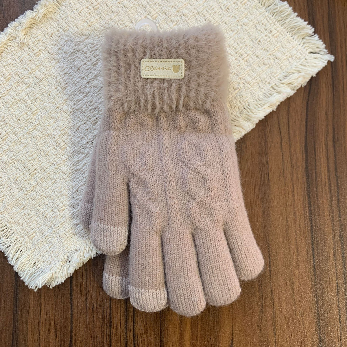 Fuzzy Plush Knit Gloves - DippedShop Wholesale - #2835