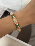 Chunky Colorful Enamel Gold Plated Bangle Bracelet 6W6JBR608