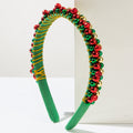 Christmas Red Green Jingle Bell Wraped Headband 6W6HBD363