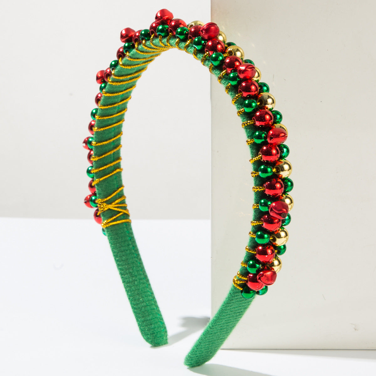 Christmas Red Green Jingle Bell Wraped Headband 6W6HBD363