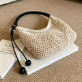 Minimalist Solid Color Hollow Hand-Woven Handbag MK2BCR6W10BBG18