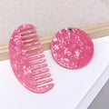 Mini Half-Moon Marble Acetate Hair Combs MK2PPM6CT5CB43