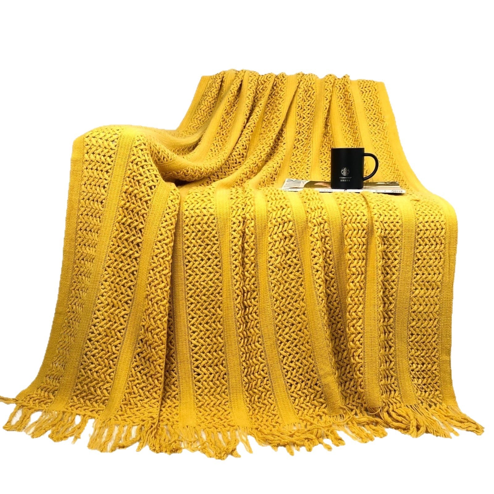 Cable Knit Sofa Blanket - DippedShop Wholesale - #7907