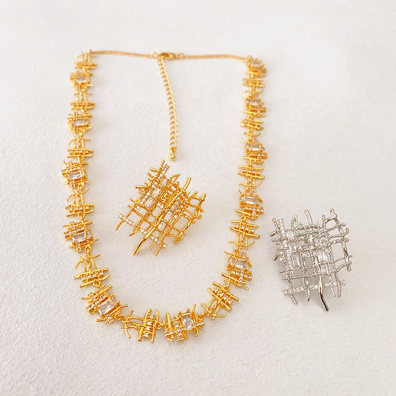 Trendy Hollow Out Woven Irregu - DippedShop Wholesale - #7955