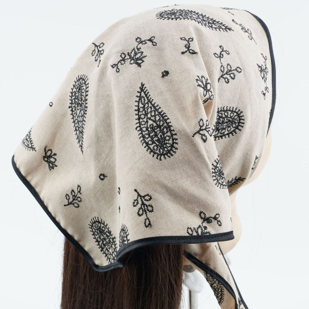 Paisley Embroidered Headscarf - DippedShop Wholesale - #6355