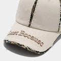 Casual Leopard Trim Frayed Baseball Cap 8BK6HAT183L
